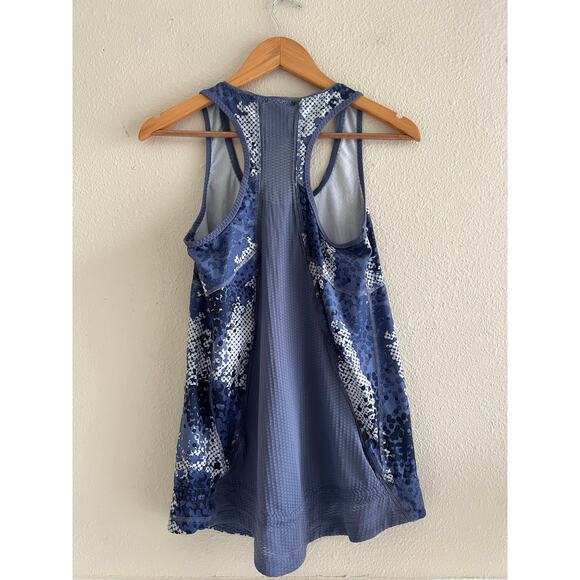 Adidas cloudy print blue Activewear tank bottom drawstring size Small Training - Picture 3 of 6